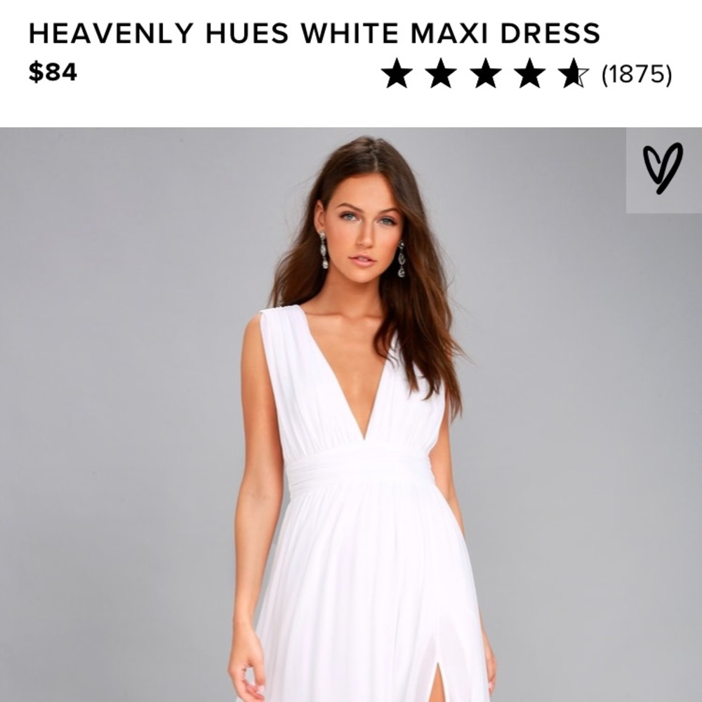 Lulus white long dress